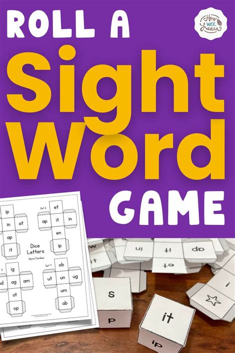 A Sight Word Dice Game In 2022 Printable Activities For Kids