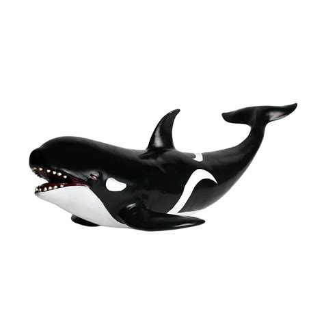 Rosarivae 1pc Simulated Marine Animal Model Decor Plastic Whale Model