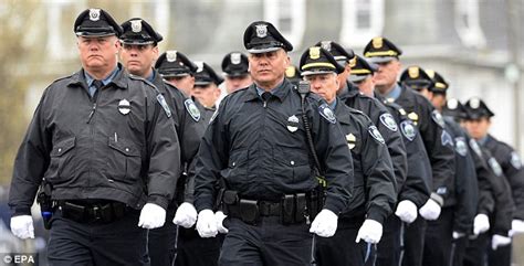 Honor Guard Lines The Streets For Funeral Of Slain Mit Police Nowmynews