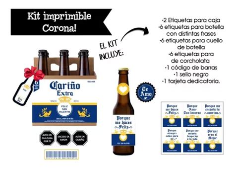 Etiqueta Cerveza Corona 6 Razones Para Amarte Imprimible Mercadolibre