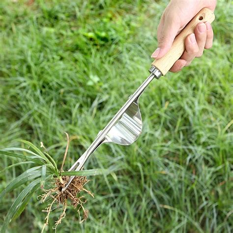 Manual Weeder Stainless Steel Weeder Ergonomic Weed Remover Weeder