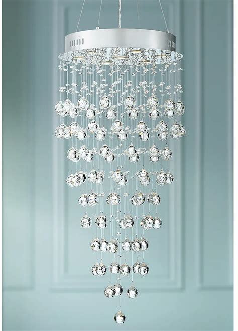 Vienna Full Spectrum Aida Wide Pouring Crystal Bubble Chandelier