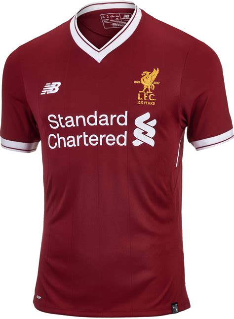 100% recycled polyester, highly breathable fabric helps keep sweat off your skin, so you stay cool whether you're cheering in the stands or playing on the pitch. New Balance Liverpool Authentic Home Jersey 2017-18 - Soccer Master