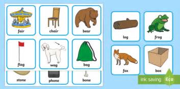 Rhyming Pairs Picture Cards Primary Resources