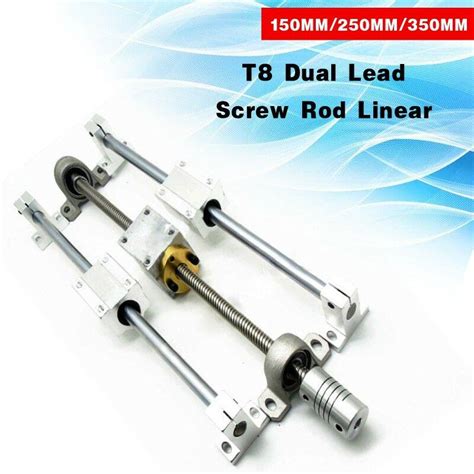 Buy T8 Dual Lead Screw Rod Linear Rail Support Guide Bearings
