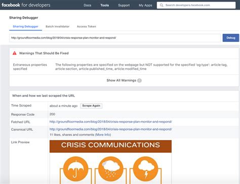 The facebook sharing debugger is available in the facebook for developers toolbox. Tips to Troubleshoot a Facebook Link Preview That's Not ...