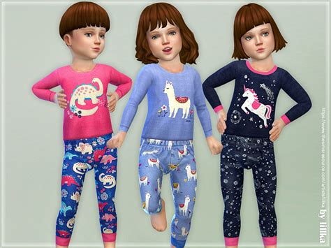 Lillkas Bedtime Cuddles Pyjama Sims 4 Toddler Sims 4 Cc Kids