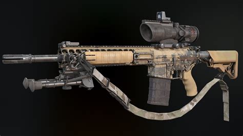 M416 Heavy 308 Designed Marksman Rifle By Christopher Mcwilliam Battle