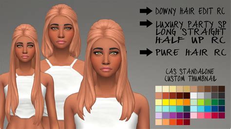 Sims 4 Hairs Simsworkshop Downy Lp Pure Hair Recolor By Sympxls