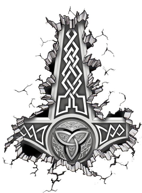 Download Hd Fcjntl4 Tattoo Designs Thors Hammer Transparent Png