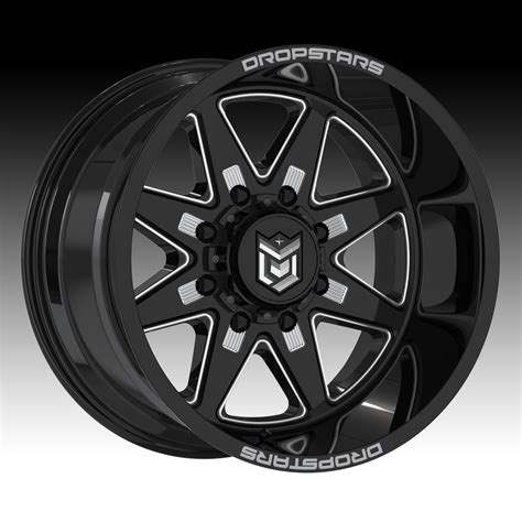 Dropstars 655bm Black Milled Custom Wheels Rims 655bm Discontinued