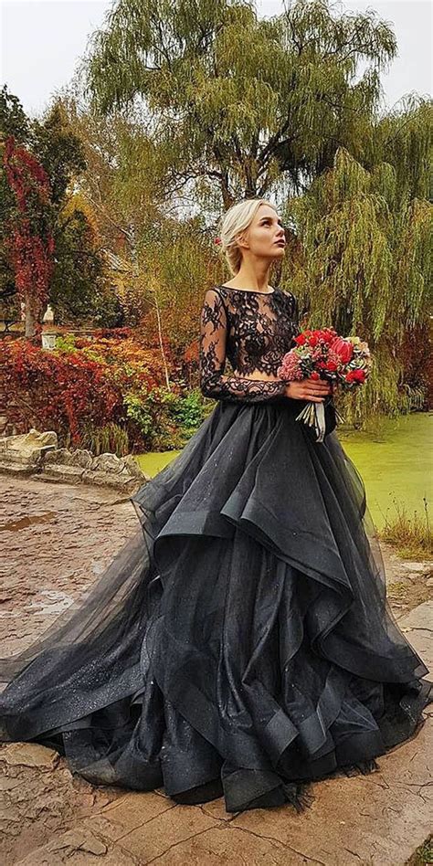Vintage Tulle Gothic Wedding Dress With Long Sleeve The Gothic Bride