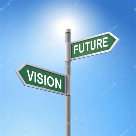 3d Road Sign Saying Vision And Future — Stock Vector © Kchungtw 45474303