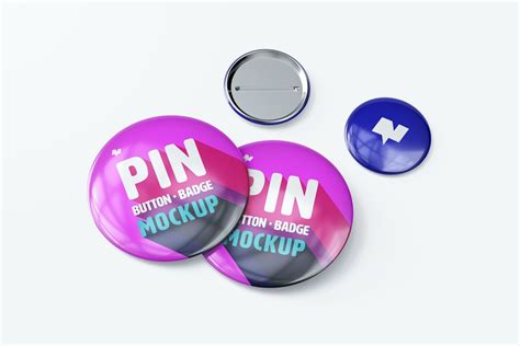 Round Pin Button Mockup In 2 Different Sizes Free Resource Boy
