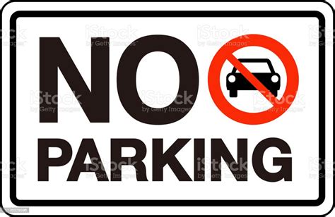 No Parking Sign Vector Illustration Stock Illustration Download Image