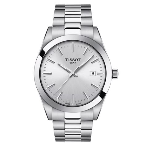 Tissot Gentleman Silver Dial Stainless Steel Mens Quartz Watch T1274101103100 Tissot Gents