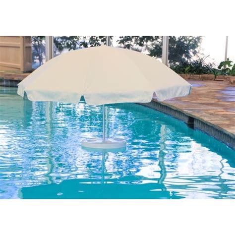 Pool Buoy The Original Oyster White Floating Umbrella And Buoy Free