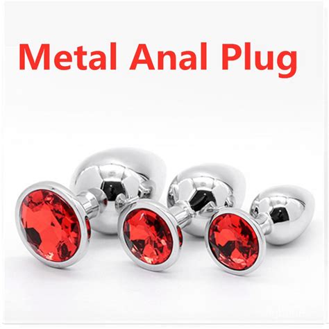 anal plug sex toys round shaped metal stainless smooth steel butt flushable repeated use female