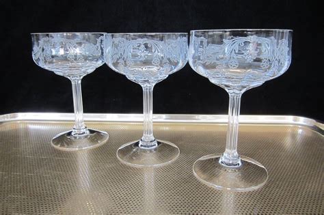 3 Pc Tara By Fostoria Champagne Tall Sherbet Glasses Set Etsy Fostoria Vintage Champagne