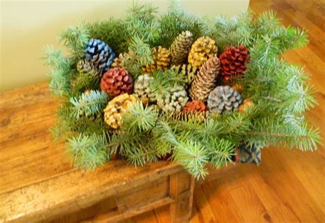 Beautiful Pine Cones Dipped In Various Colors Of Soy Candle Wax And