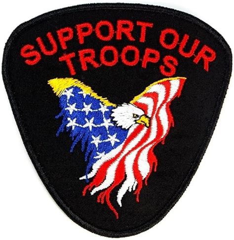Support Our Troops Veterans Embroidered Military Patch Iron