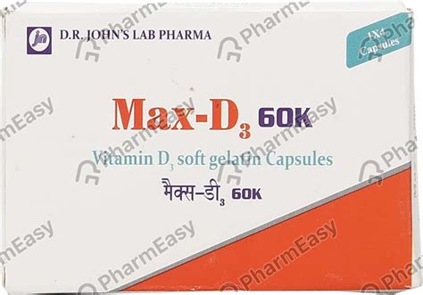 Max D3 60000 Iu Capsule 4 Uses Side Effects Price And Dosage Pharmeasy