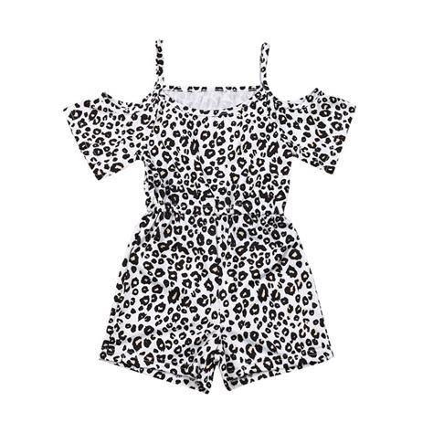 2019 Fashion Kids Baby Girls Leopard Rompers Summer Girls Clothes