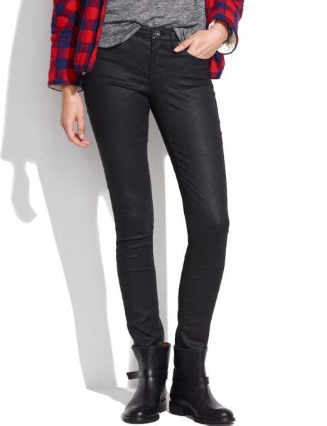 Madewell Skinny Skinny Coated Jeans In Black True Black Lyst