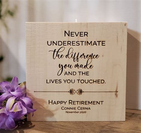 Never Underestimate The Difference You Made Retirement T Etsy