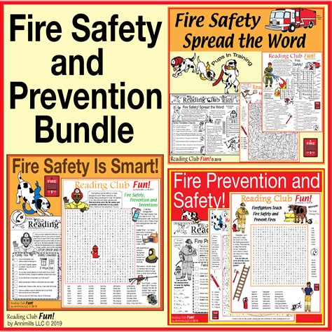Fire Safety And Prevention Puzzle Bundle 3 Themed Activity Sets Fire
