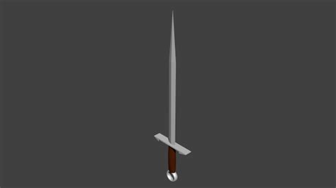 Simple Sword Free 3d Model In Accessories 3dexport