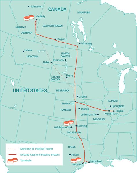 Keystone Pipeline System Map