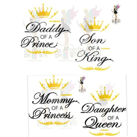 Png Svg Dxf Daddy Of A Prince Son Of A King Mommy Of A Etsy