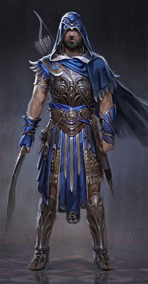 Blue Armor Concept From Assassins Creed Odyssey Art Illustration