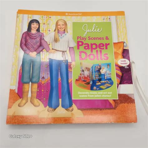 American Girl Paper Dolls Julie Play Scenes Decorate G1349 Ab1a 1970s