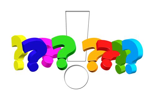 Colorful Question Marks On Exclamation Mark As Concept Free Image Download