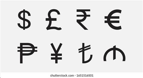 Set Euro Dollars Yen Signs Vector Stock Illustration 147328880