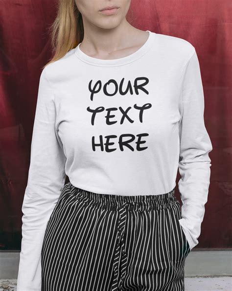 Custom Long Sleeve Shirts Personalized Shirt Make Your Own Etsy