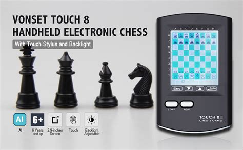 Vonset Touch 8 Handheld Electronic Chess 8 In 1 Chess Touch Electronic