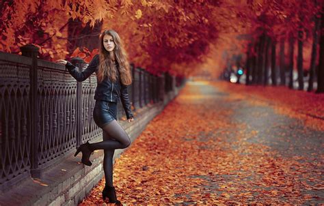 Girl And Fall Wallpapers Wallpaper Cave