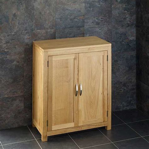 Alta Solid Oak Slimline Vanity Cabinet With Adjustable Shelf Plumbing
