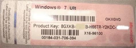 Windows 7 product key is light and lightweight software application. 7 Ultimate OEM Lable , Product Key Sticker - productkeycode