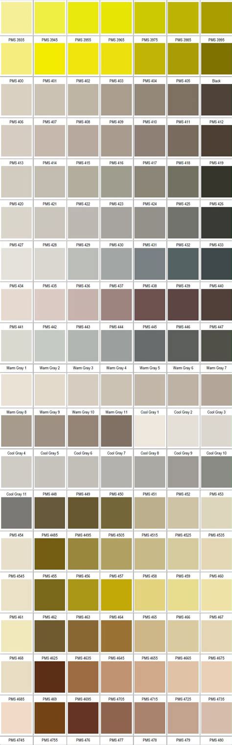 Pantone Color Gray Chart