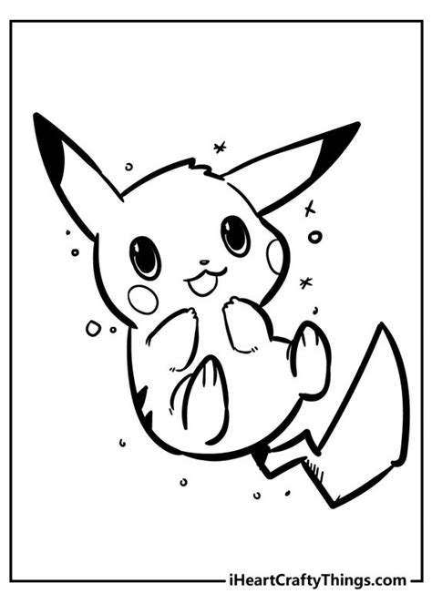 30 Powerful Pikachu Coloring Pages