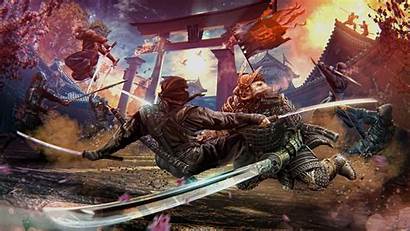 Samurai Fantasy Battle Sword Warrior Digital Artwork