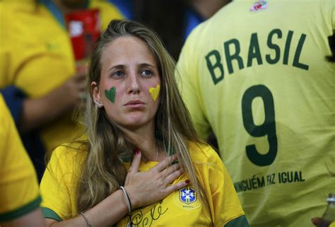 Brazilian Fans And Players Brokenhearted