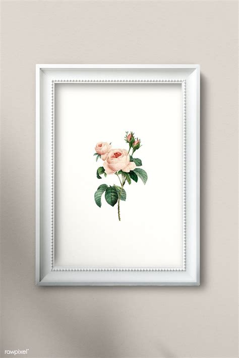 Download premium psd of White picture frame hanging on a wall illustration