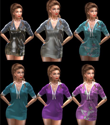 Second Life Marketplace Antonia Dress With Hood In 6 Colors
