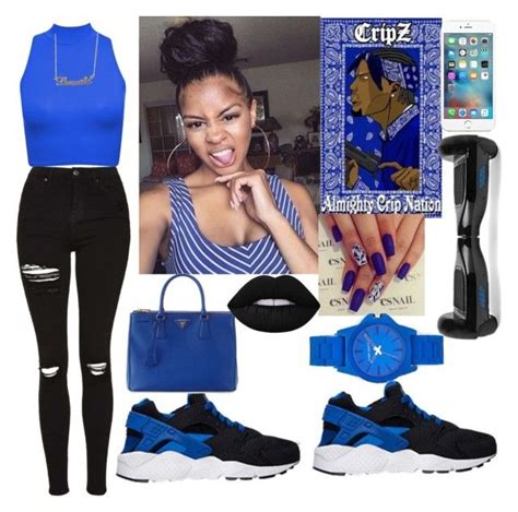 Crip Nation 💙😍 By Slim Thick Kaye Liked On Polyvore Featuring RetrÃ²