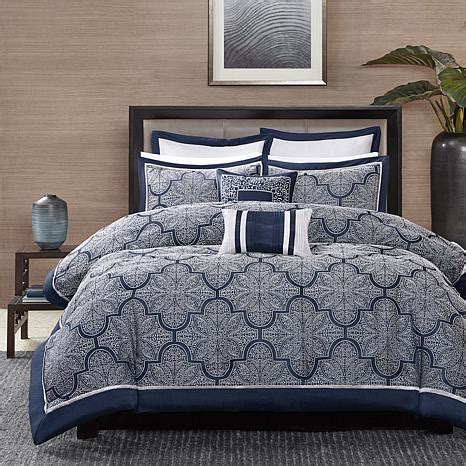 Bedsure california king comforter sets, bed comforter cal king set, grey cationic dyeing oversized king comforter with pillow shams(cal king, 104x96 inches, 3 pieces). Madison Park Medina Navy Comforter Set - California King ...